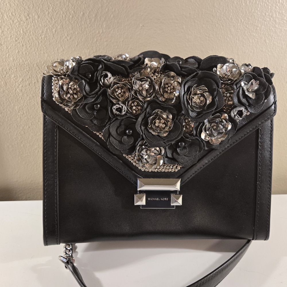 Michael Kors Special Edition Black Floral Embellished Whitney Bag. Brand new!